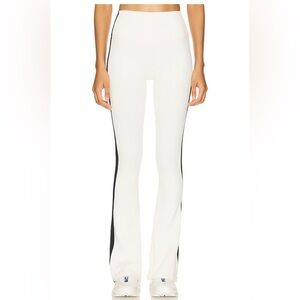 Raquel High Waist Supplex Flare 32" Pant in white and Navi NWOT